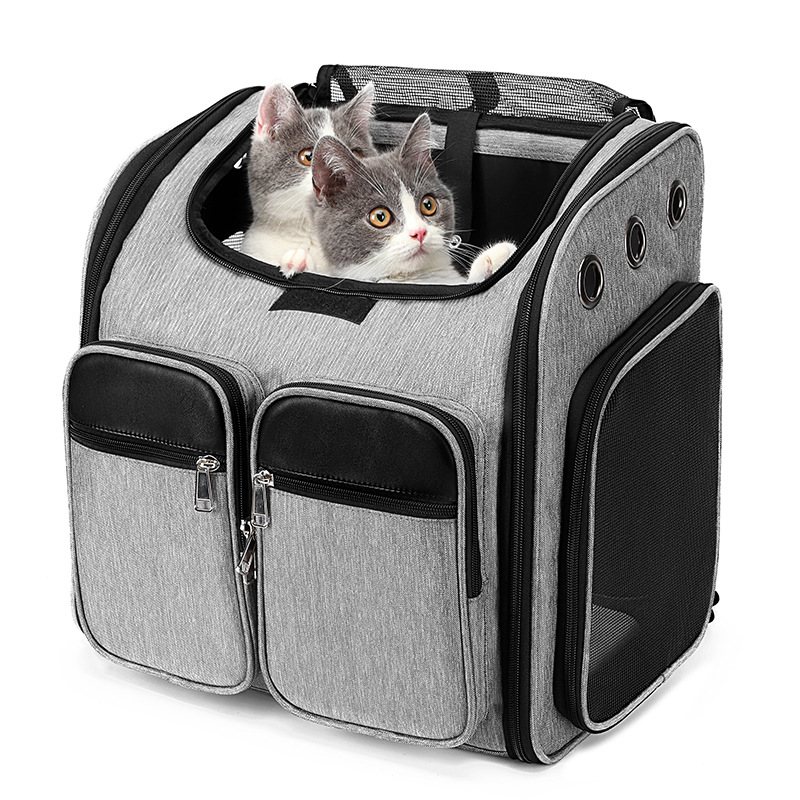 Pet backpack Dog out of a portable cat bag dog bag large -capacity backpack air -ventilated pet bag
