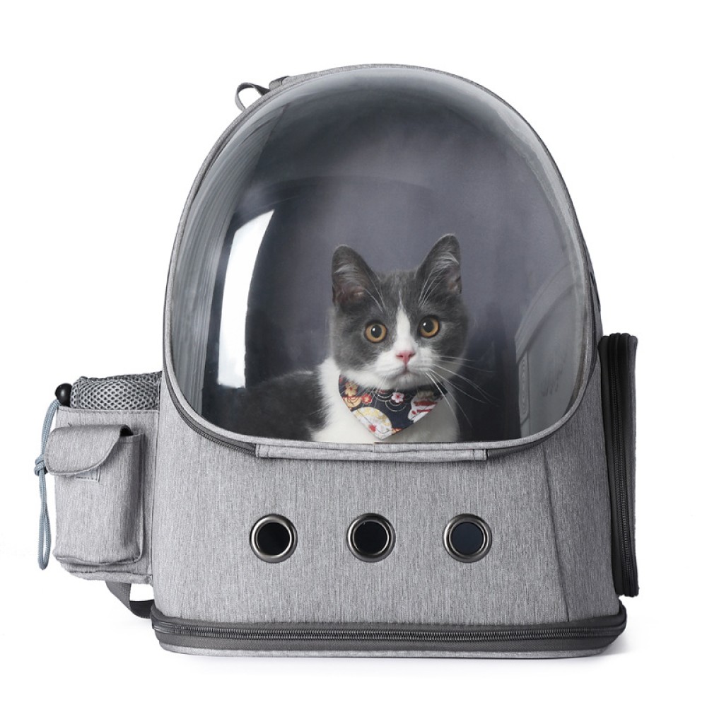 Pet space cat backpack fashion transparent and breathable cat bag and dog bag folding pet bag wholesale
