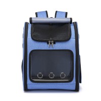 Folding pet backpack cat bag out with convenient air permeable pet bags