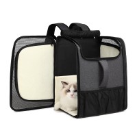 Breathd pet bags can fold the cat pet backpack to travel, portable dog backpack,