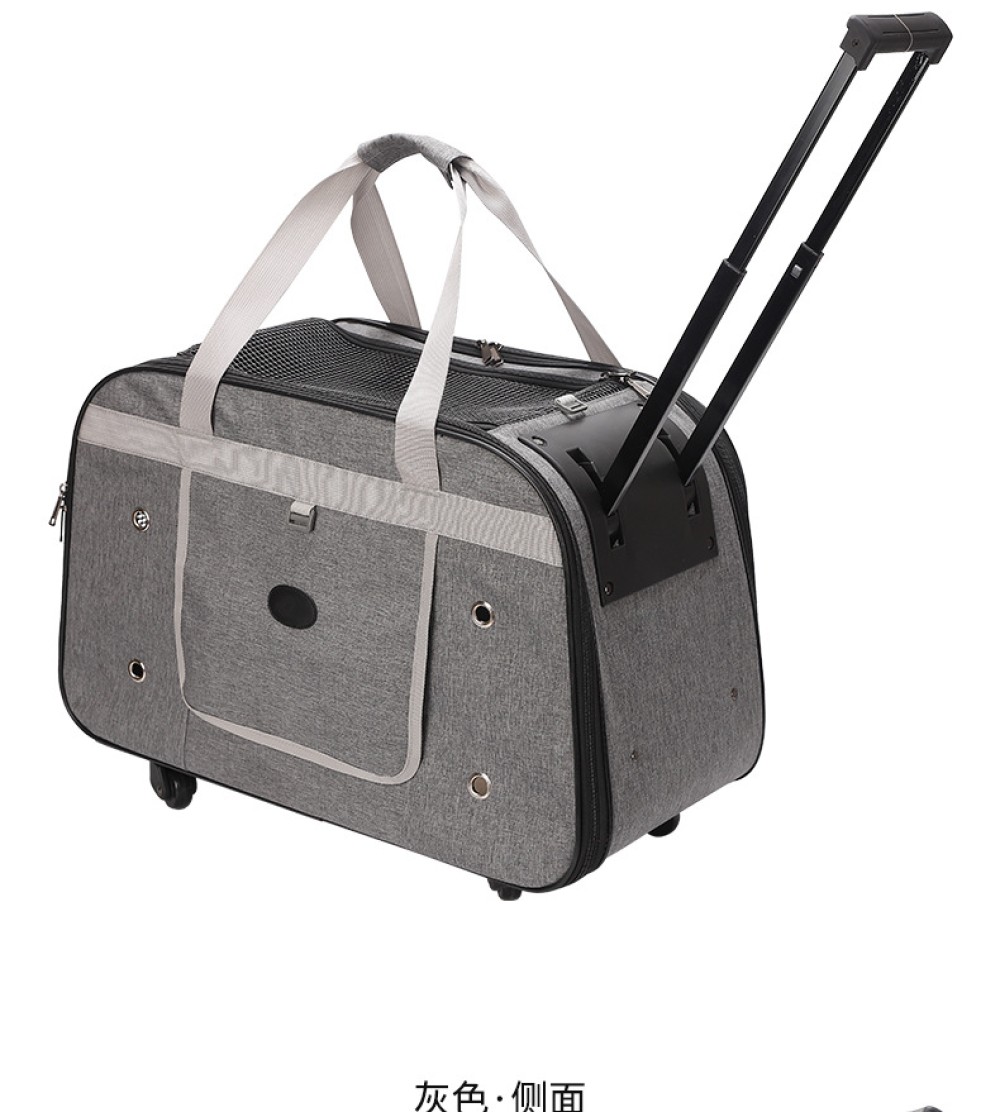 Pet travel bags Silent and universal wheel tie rod pet bag handbag can fold the dog bag