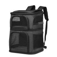 Pet travel bag double -layer backpack conveniently folded high value comprehensive breathable and translucent