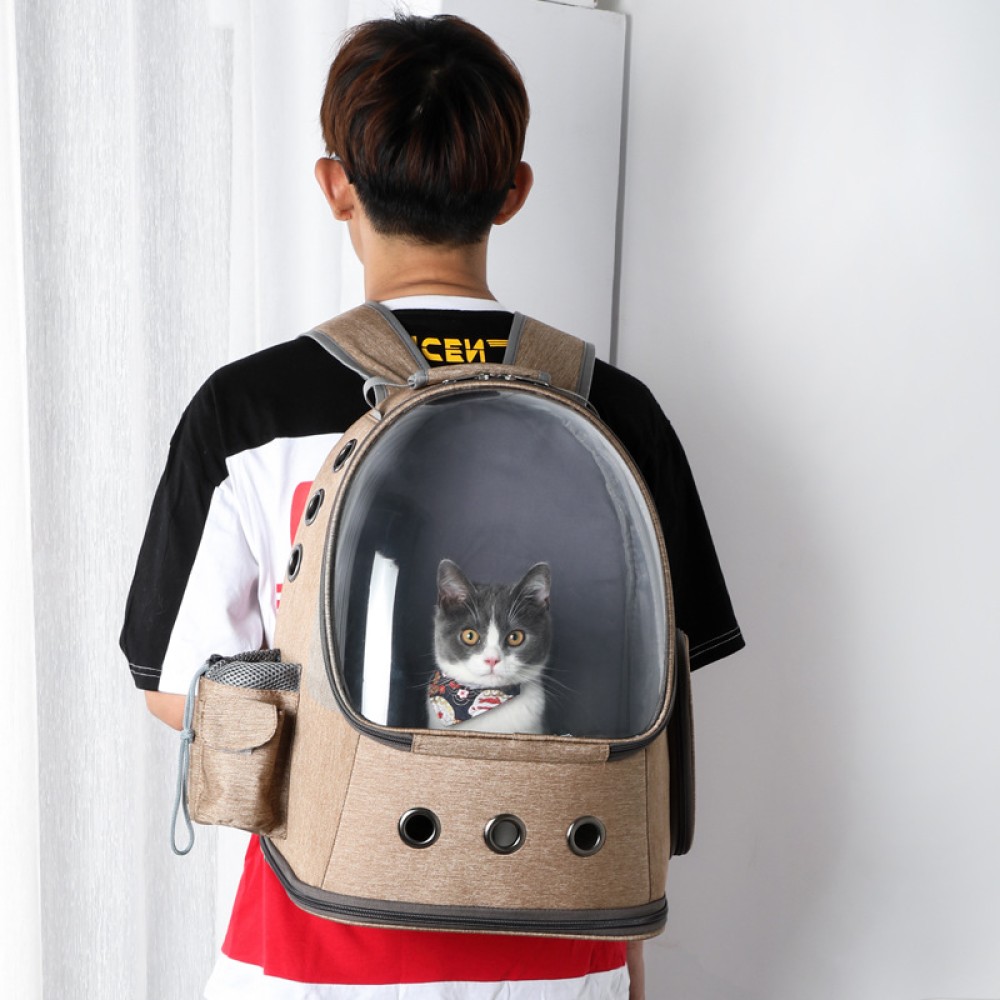 Pet space cat backpack fashion transparent and breathable cat bag and dog bag folding pet bag wholesale