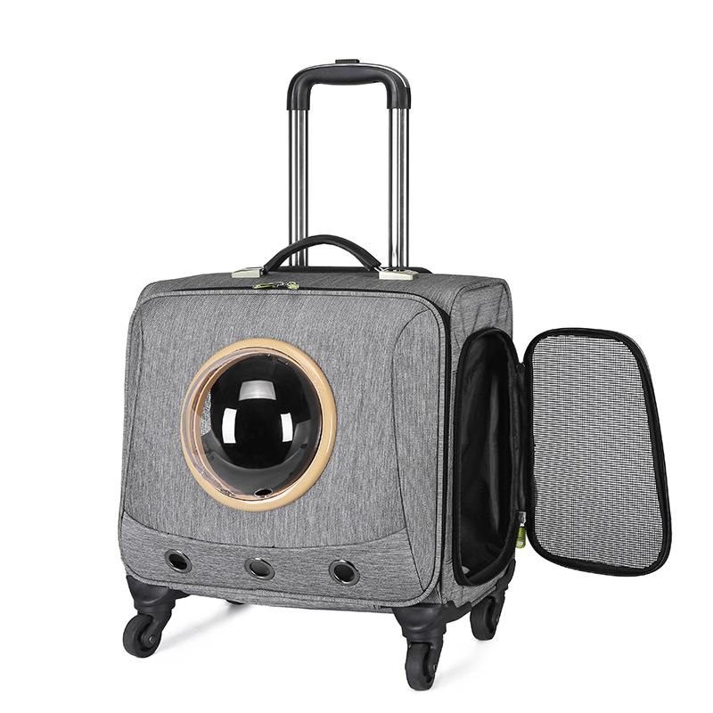 Pet travel lever bag handbag Bringing the space cabin convenient, transparent, breathable multifunctional roller