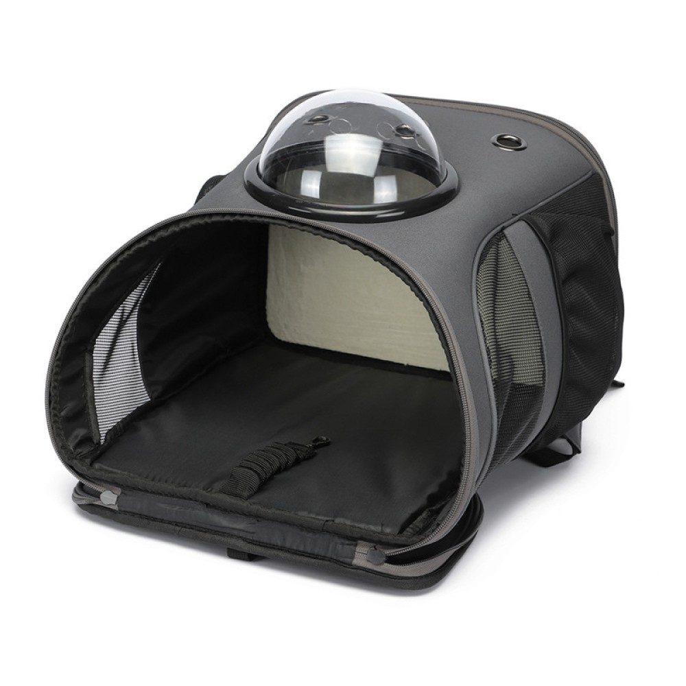 Transparent space compartment backpack Outdoor portable folding pet catbag