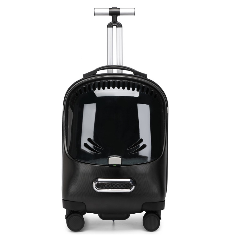 Pet cat bag space cabin cat backpack is transparent out of breathable and portable portable bag pull rod backpacks